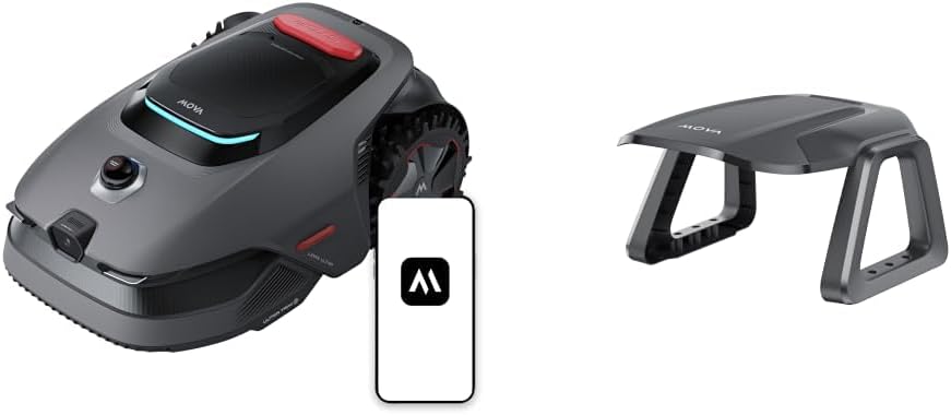 MOVA LiDAX Ultra 1600 Mähroboter mit Garage und 4G-Modul, Empf. 1600 m², ohne RTK & automatische Kartenerstellung per 3D-LiDAR mit 360° & AI Vision, 5 cm Kantenschnitt, U-Form-Wegeplanung