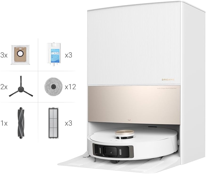 dreame L20 Ultra Complete Saugroboter mit Mop, 7000Pa Roboter-Staubsauger mit MopExtend-Technologie, KI-Hindernisvermeidung, automatisches Wischen, selbstheiße Lufttrocknung, sauberes Genie für Harte