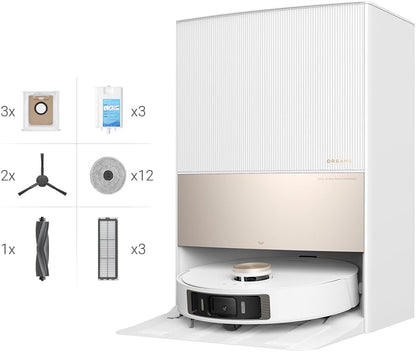 dreame L20 Ultra Complete Saugroboter mit Mop, 7000Pa Roboter-Staubsauger mit MopExtend-Technologie, KI-Hindernisvermeidung, automatisches Wischen, selbstheiße Lufttrocknung, sauberes Genie für Harte