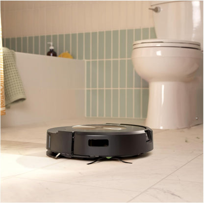iRobot Roomba j9+ Selbstentleerender Saugroboter – leistungsstärkere Saugkraft, identifiziert und vermeidet Hindernisse wie Haustierabfälle, leert Sich für 60 Tage, am besten für Haushalte mit
