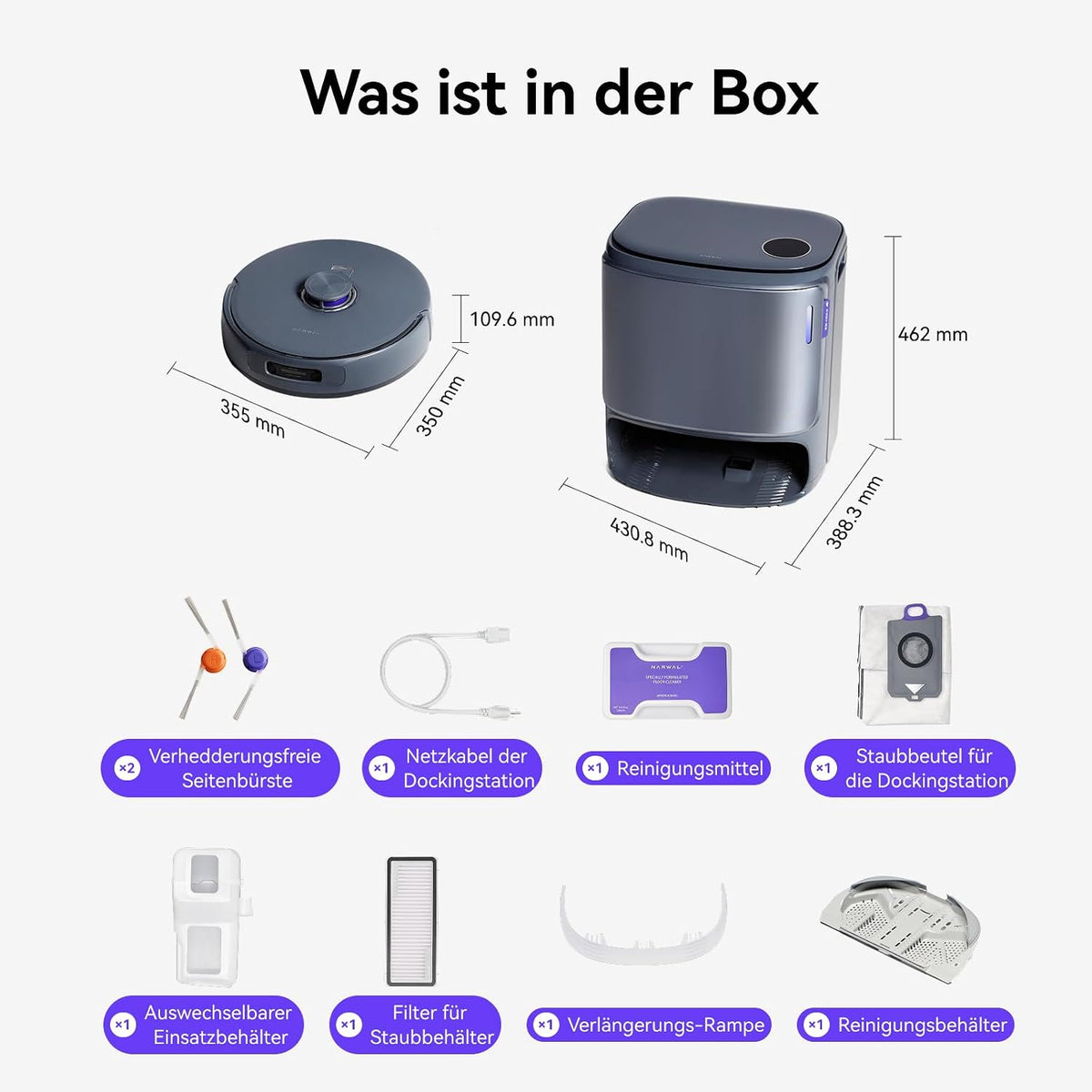 NARWAL Freo Z10 Ultra Saugroboter mit Wischfunktion mit KI-Reinigung