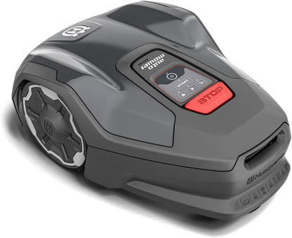Husqvarna Automower Aspire R4 Rasenroboter für Rasenflächen bis 400m², App-gesteuert, optimiert für schmale Durchgänge und mit Begrenzungskabel zu installieren