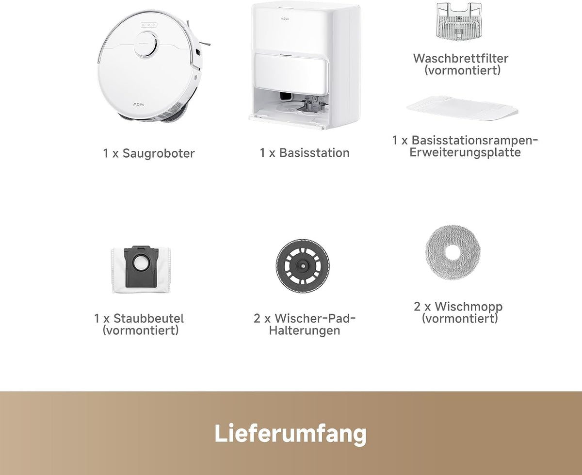 MOVA P50 Ultra Saugroboter mit flexiblem Wischmopp