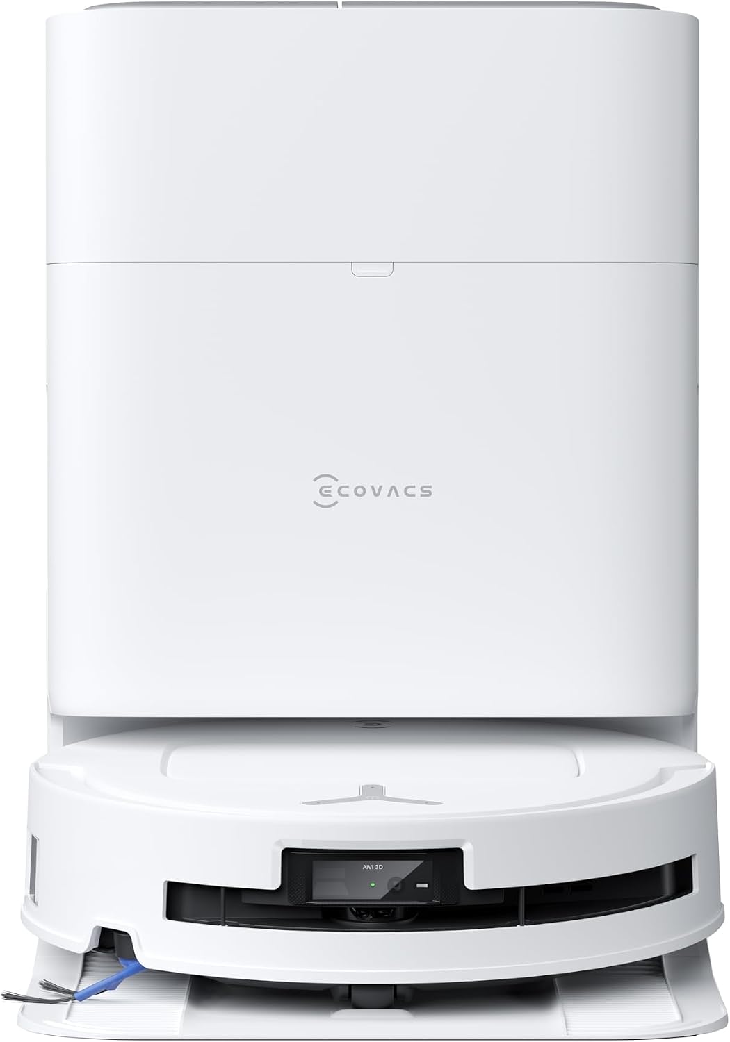 ECOVACS DEEBOT T80 Omni Saugroboter mit Wischfunktion, 18.000 Pa, OZMO Roller Wischwalze mit kontinuierlicher Frischwasser-Selbstreinigung, ZeroTangle 3.0, Moppwäsche mit 40-75℃ heißem Wasser, Weiß