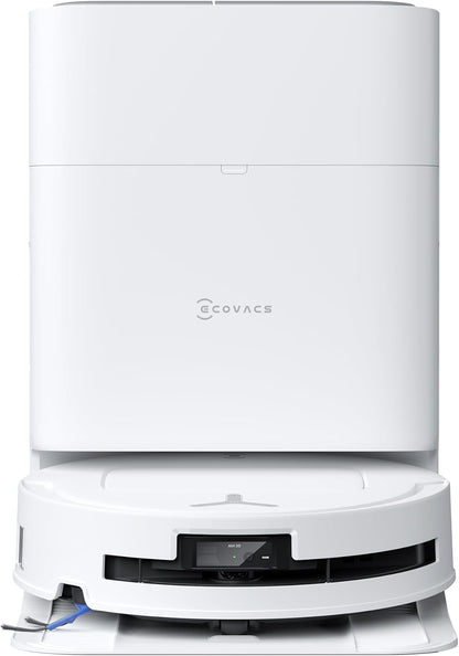 ECOVACS DEEBOT T80 Omni Saugroboter mit Wischfunktion, 18.000 Pa, OZMO Roller Wischwalze mit kontinuierlicher Frischwasser-Selbstreinigung, ZeroTangle 3.0, Moppwäsche mit 40-75℃ heißem Wasser, Weiß