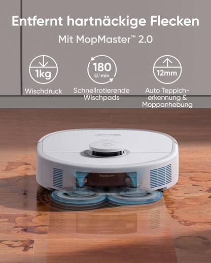 eufy Saug- und Wischroboter X10 Pro Omni, Komplett, Weiß