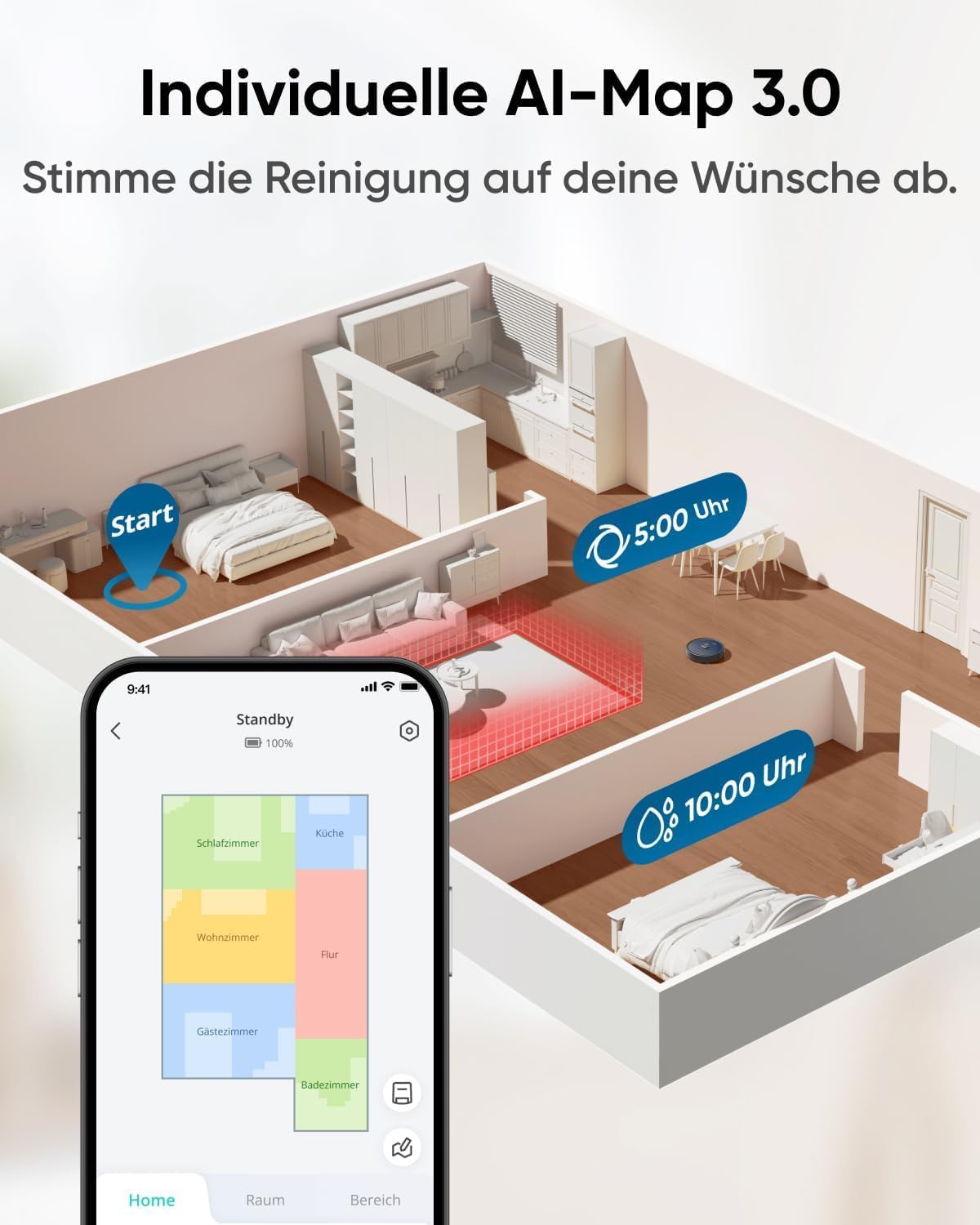 eufy Saug- und Wischroboter X10 Pro Omni, Komplett, Schwarz