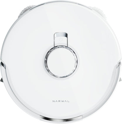 NARWAL Freo X10 Pro Saug- und Wischroboter, Anti-Tangle-System, Kantenmopp Selbstreinigung und Trocknung, 8 N Anpressdruck, 11.000 Pa, LiDAR-Navigation, 220 Minuten Laufzeit, für Tierhaare, Silber