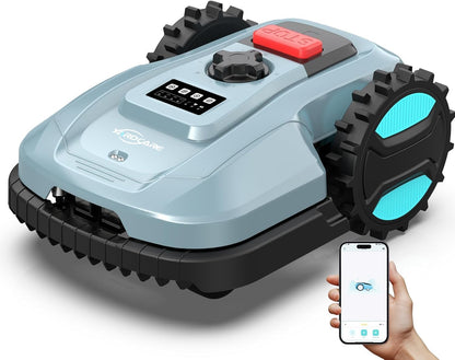 YARDCARE E400 Mähroboter mit 18cm Schnittbreite,App Steuerung,Max. bis zu 400m²,Regensensor,20-60mm Schnitthöhe,Rasenmäher Roboter mit IPX5 System,Weniger als 60 dB