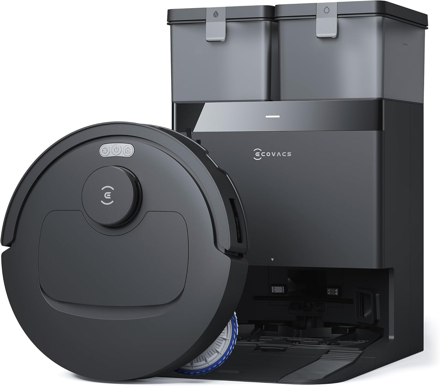 ECOVACS DEEBOT T30C Saugroboter und Mop, 20.000Pa Saugkraft, TruEdge Adaptives Kantenwischen, ZeroTangle 2.0-Technologie, Heißwasserwaschen, Selbstentleerend, Auto-Lift-Wischen, Hindernisvermeidung
