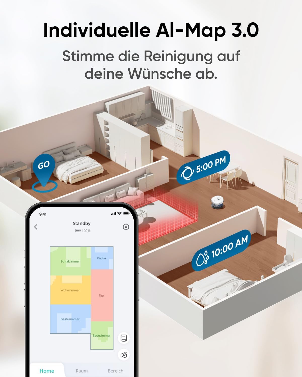 eufy Saug- und Wischroboter X10 Pro Omni, Komplett, Weiß