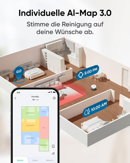 eufy Saug- und Wischroboter X10 Pro Omni, Komplett, Weiß