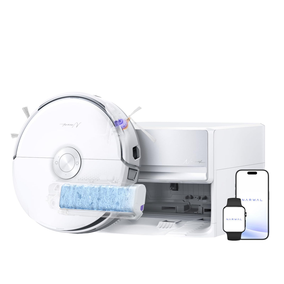NARWAL Flow Roboterstaubsauger,Selbstreinigender Flow Wash Track-Wischmopp