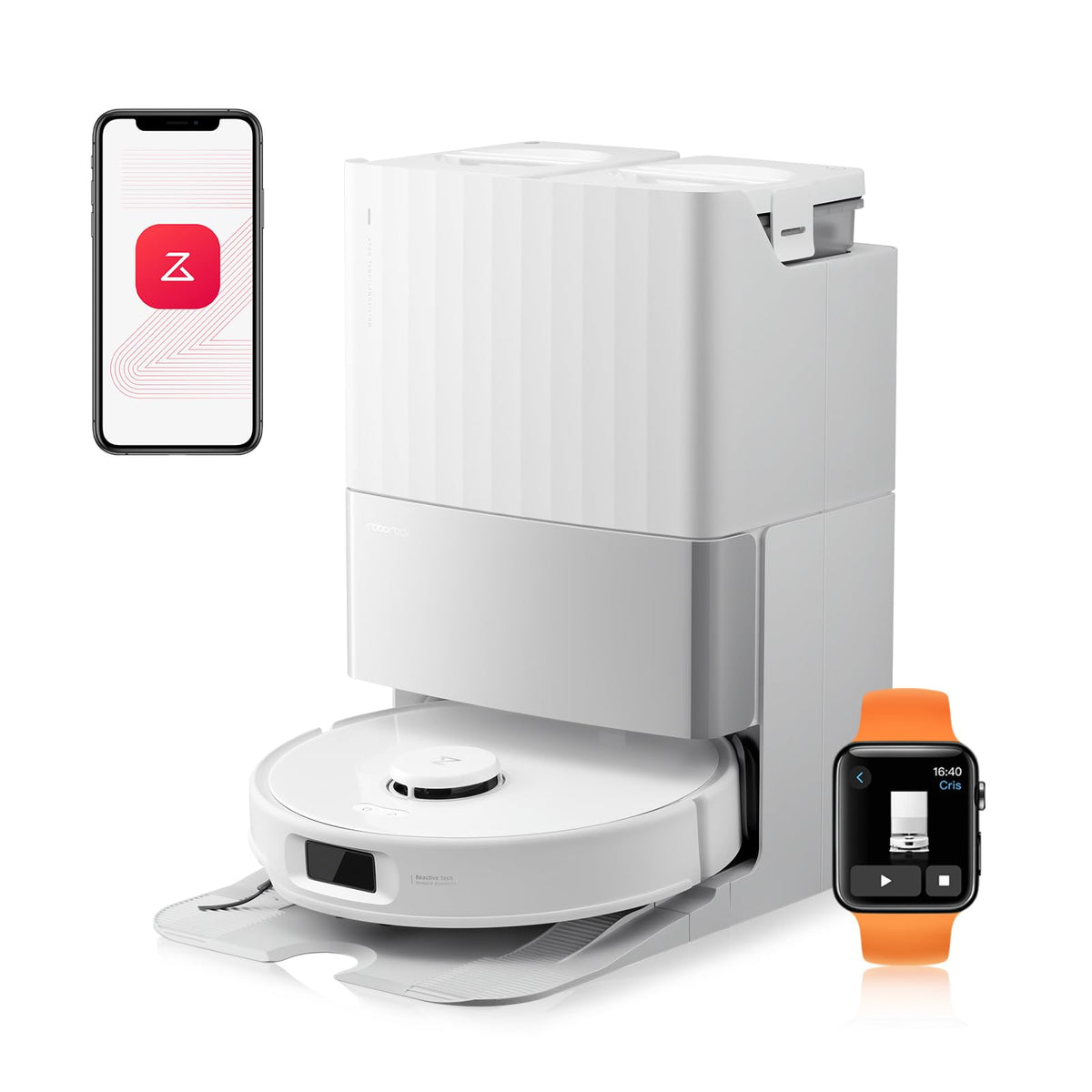 roborock Qrevo Edge 2 Set Saugroboter mit Wischfunktion&Hebarem Wischmopp