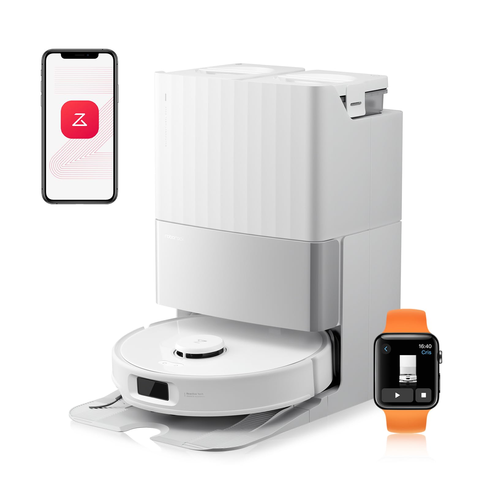 roborock Qrevo Edge 2 Set Saugroboter mit Wischfunktion&Hebarem Wischmopp