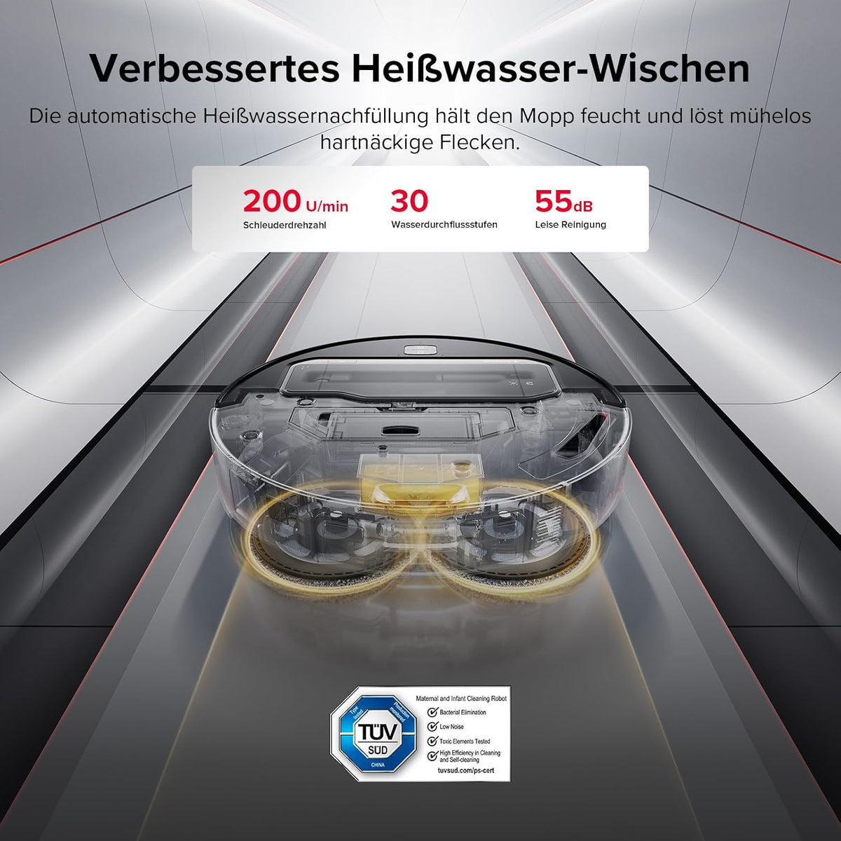 roborock Saros Z70 Saugroboter mit Wischfunktion, OmniGrip Arm, KI-gestützt