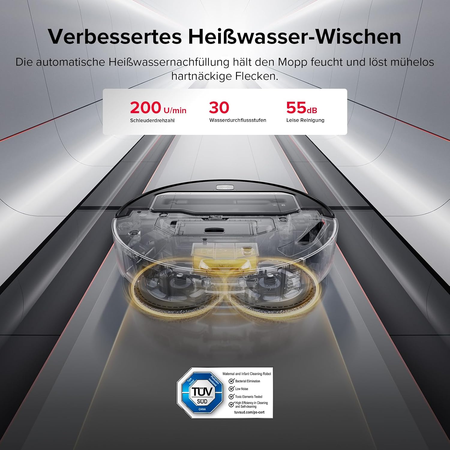 roborock Saros Z70 Saugroboter mit Wischfunktion, OmniGrip Arm, KI-gestützt