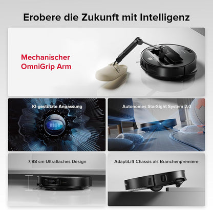 roborock Saros Z70 Saugroboter mit Wischfunktion, OmniGrip Arm, KI-gestützt