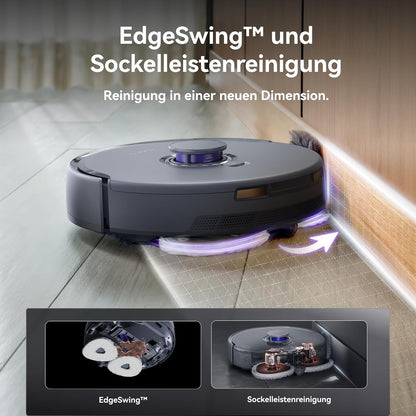Narwal Freo Z Ultra Saugroboter mit Wischfunktion, Doppel-KI-Ausweihen KI-adaptivem Heißwasserwaschen von Mopps und Trocknen, 12.000 Pa Saugkraft, Zero Tangling Bürste 2.0, Intelligente APP