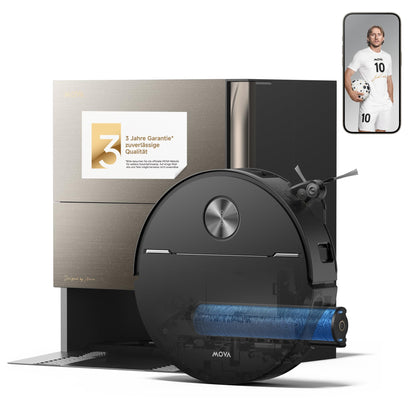 MOVA Z60 Ultra Roller Complete, HydroForce-Wischen, AutoShield-Tech Schwarz