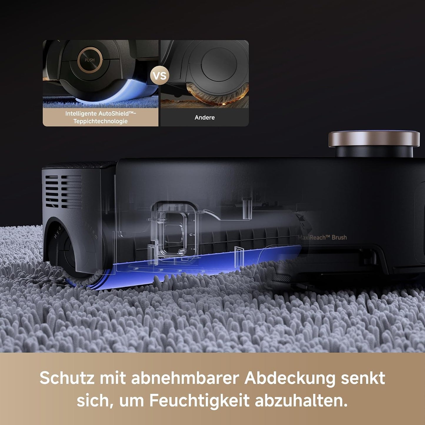MOVA Z60 Ultra Roller Complete, HydroForce-Wischen, AutoShield-Tech Schwarz