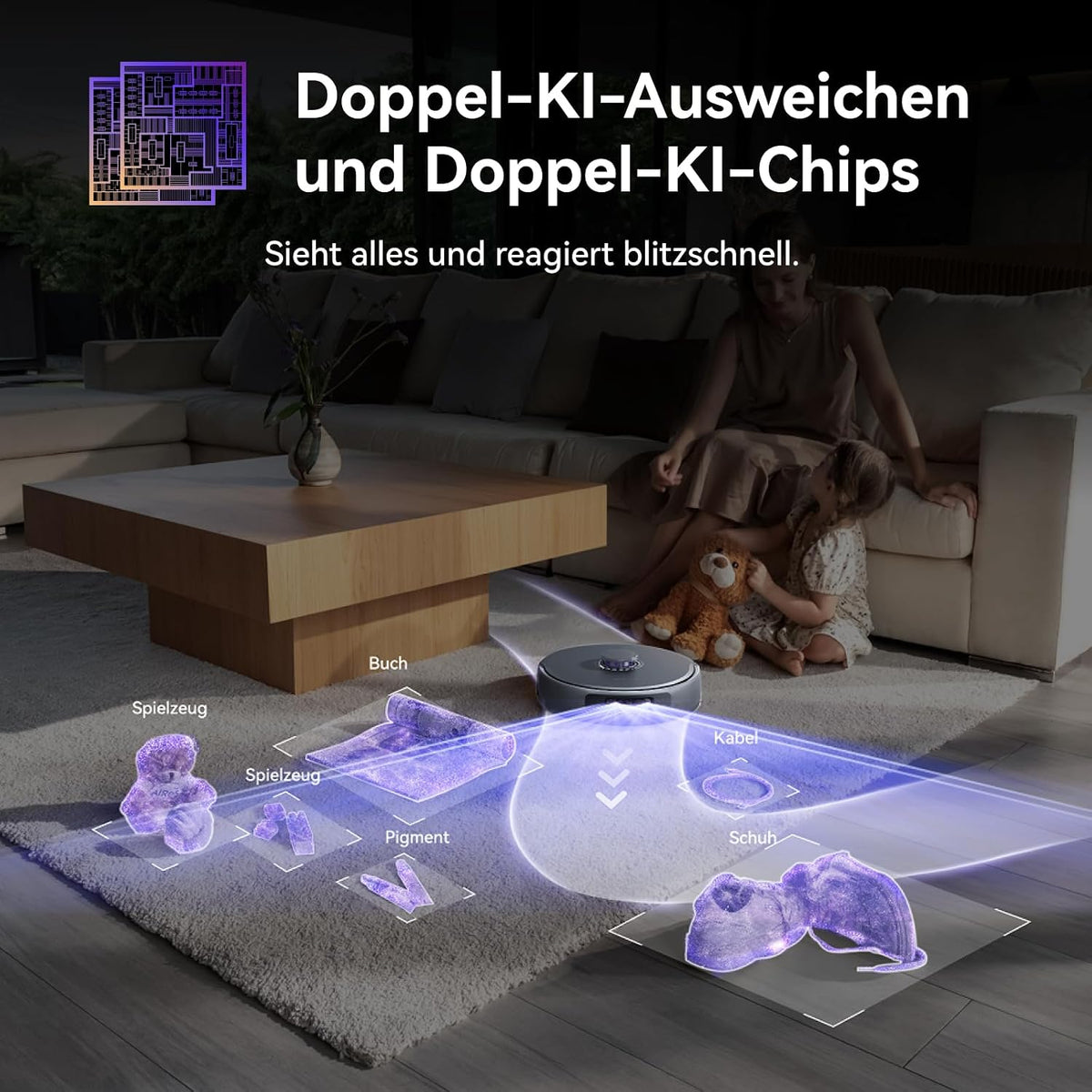 Narwal Freo Z Ultra Saugroboter mit Wischfunktion, Doppel-KI-Ausweihen KI-adaptivem Heißwasserwaschen von Mopps und Trocknen, 12.000 Pa Saugkraft, Zero Tangling Bürste 2.0, Intelligente APP
