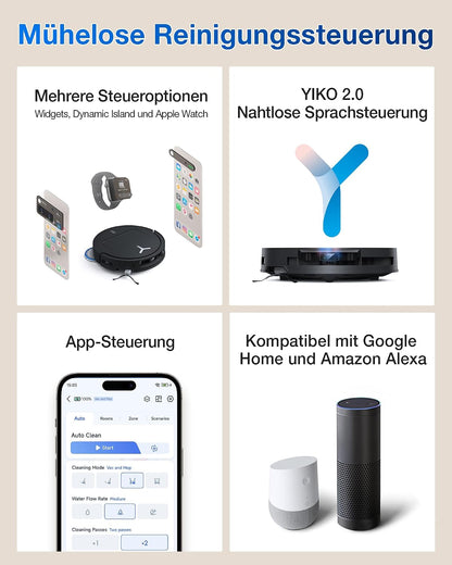 ECOVACS T50 Omni Gen2 Saugroboter mit Wischfunktion 21.000 Pa, ZeroTangle