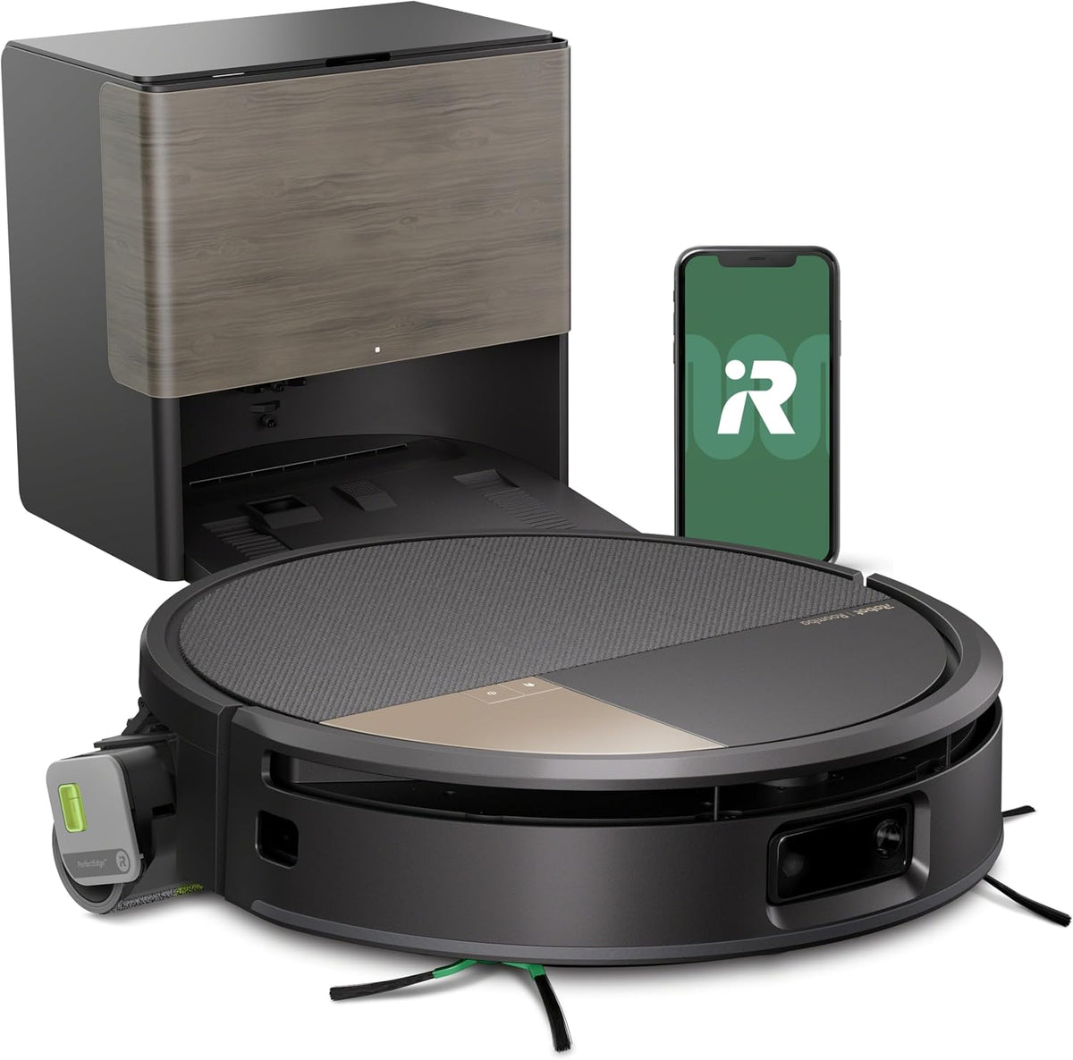 iRobot Roomba Max 705 Combo Saugroboter + AutoWash-Station: ausfahrbare, selbstreinigende Wischrolle, Wischabdeckung, Doppelbürsten, Selbstentleerung, Heißwäsche und Trocknung, umfährt Hindernisse, LiDAR