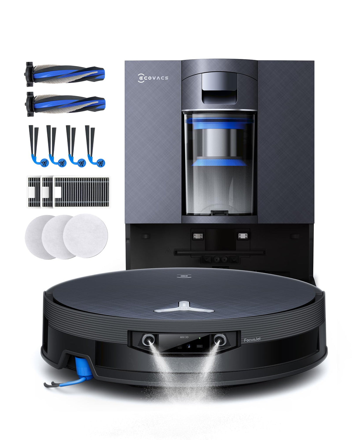 ECOVACS X12 OMNICYCLONE Saugroboter mit Wischfunktion, 22.000 Pa Saugkraft