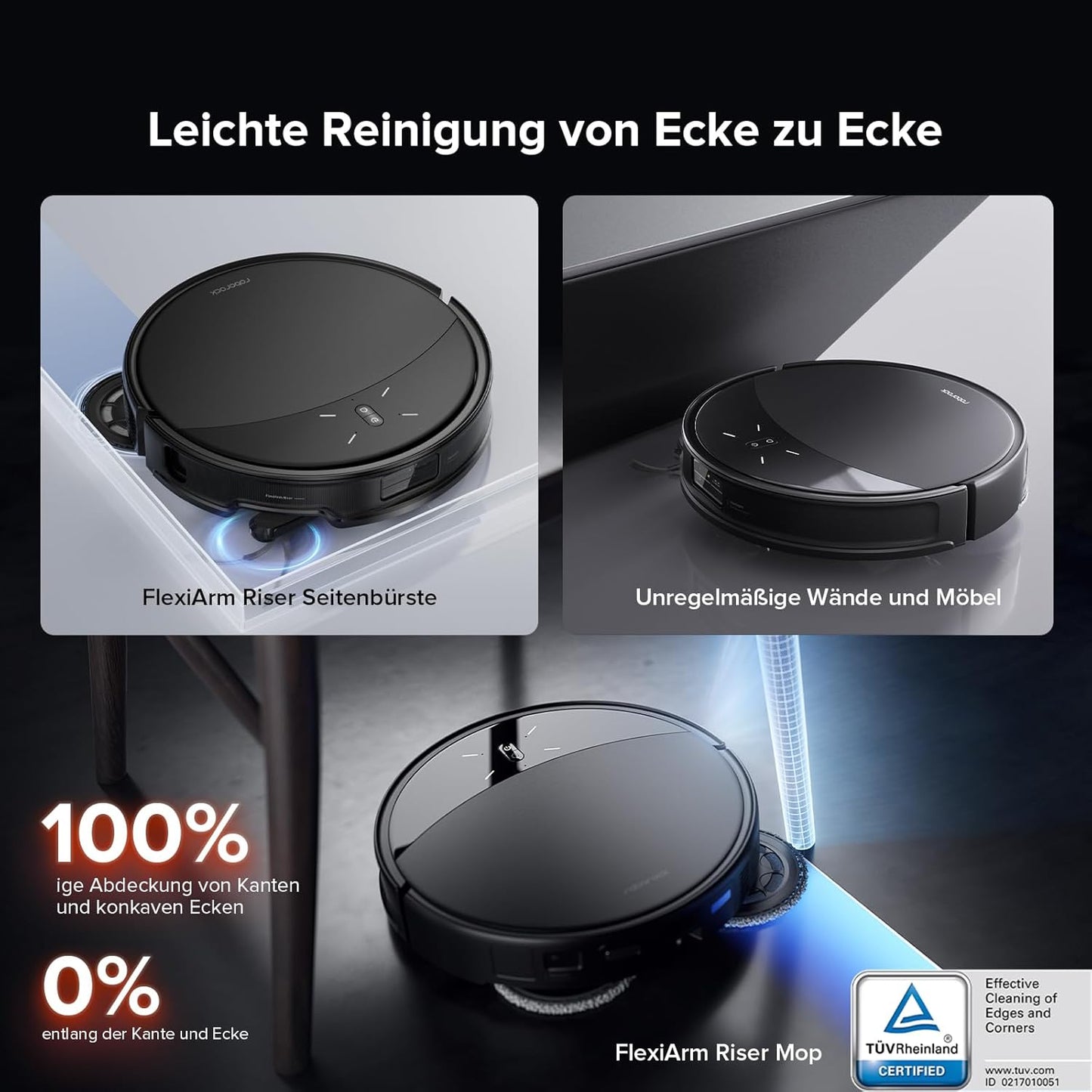 roborock Saros 10R Set Saugroboter mit Wischfunktion&angebbarem Wischmopp