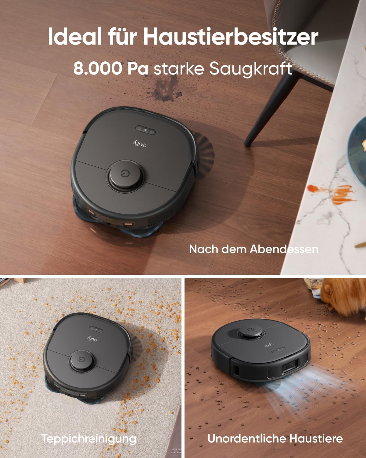 eufy Saug- und Wischroboter X10 Pro Omni, Komplett, Schwarz