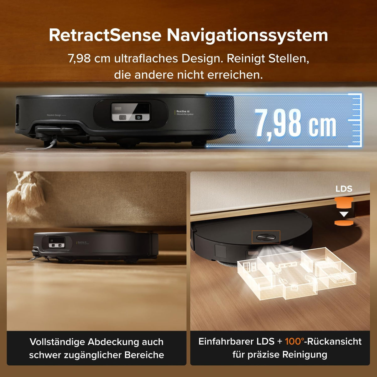 roborock Qrevo Edge 2 Set Saugroboter mit Wischfunktion&Hebarem Wischmopp
