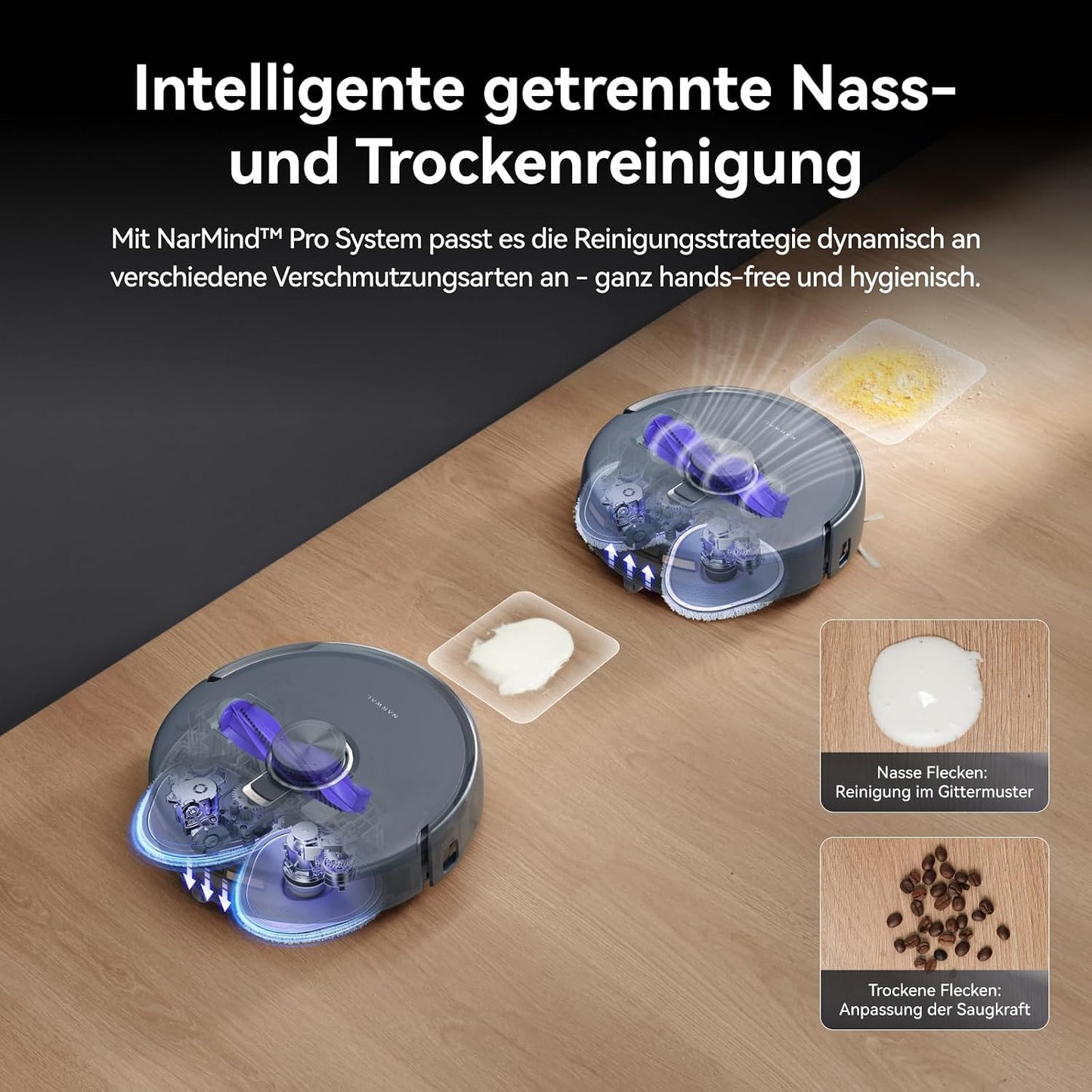 NARWAL Freo Z10 Ultra Saugroboter mit Wischfunktion mit KI-Reinigung
