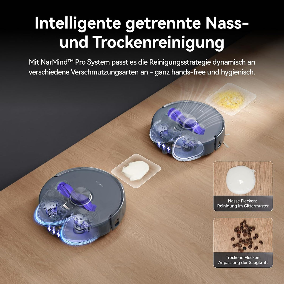 NARWAL Freo Z10 Ultra Saugroboter mit Wischfunktion mit KI-Reinigung