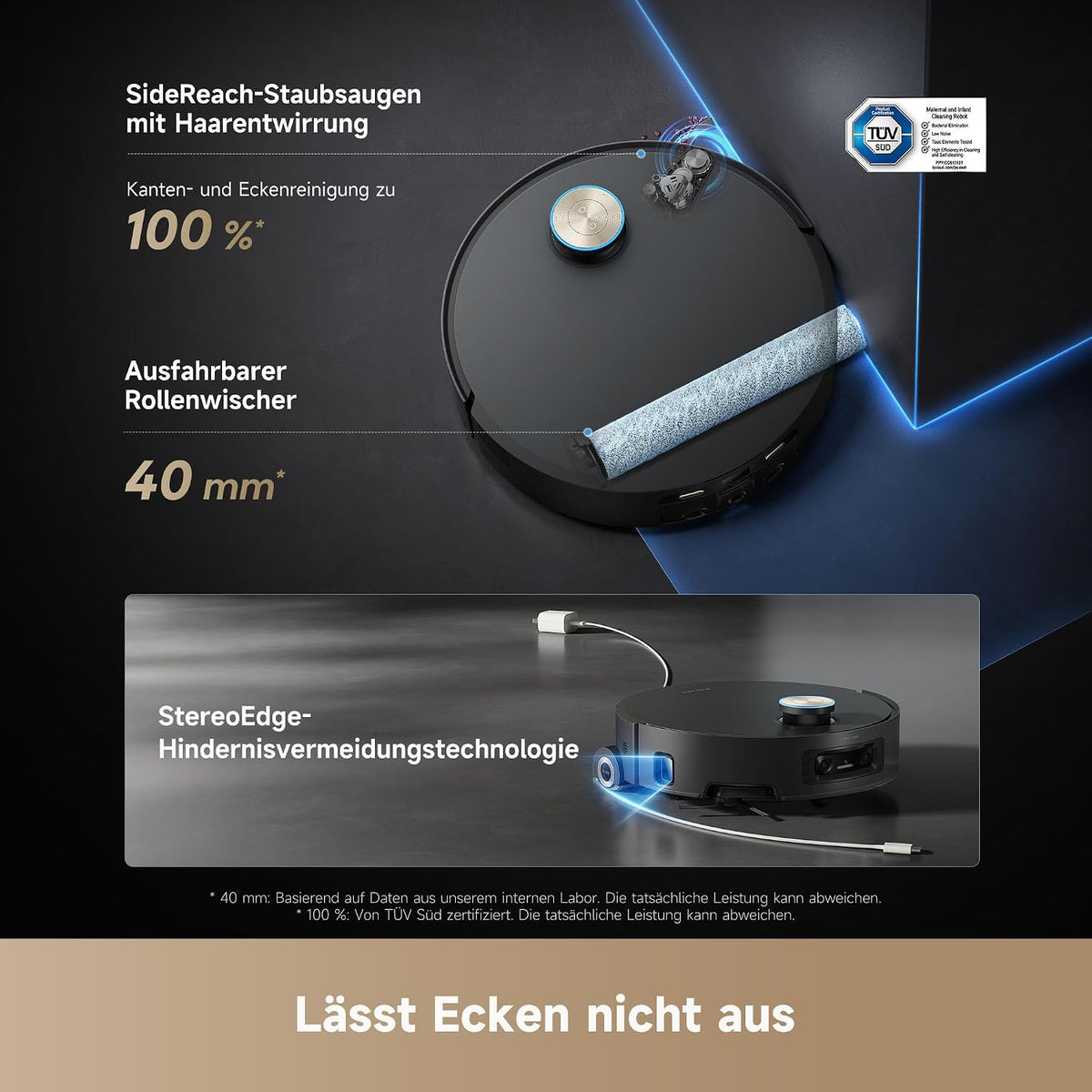 dreame Aqua10 Ultra Roller Complete Saugroboter, AquaRoll-Wischmopp