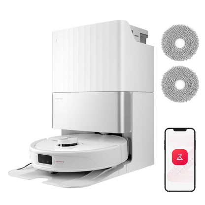 roborock Qrevo Master Saugroboter mit Wischfunktion&Hebarem Wischmopp, FlexiArm Design™, HyperForce® Saugkraft von 10.000 Pa, zusätzlich 2 Wischmops, Roboterstaubsauger-Set(Schwarz)
