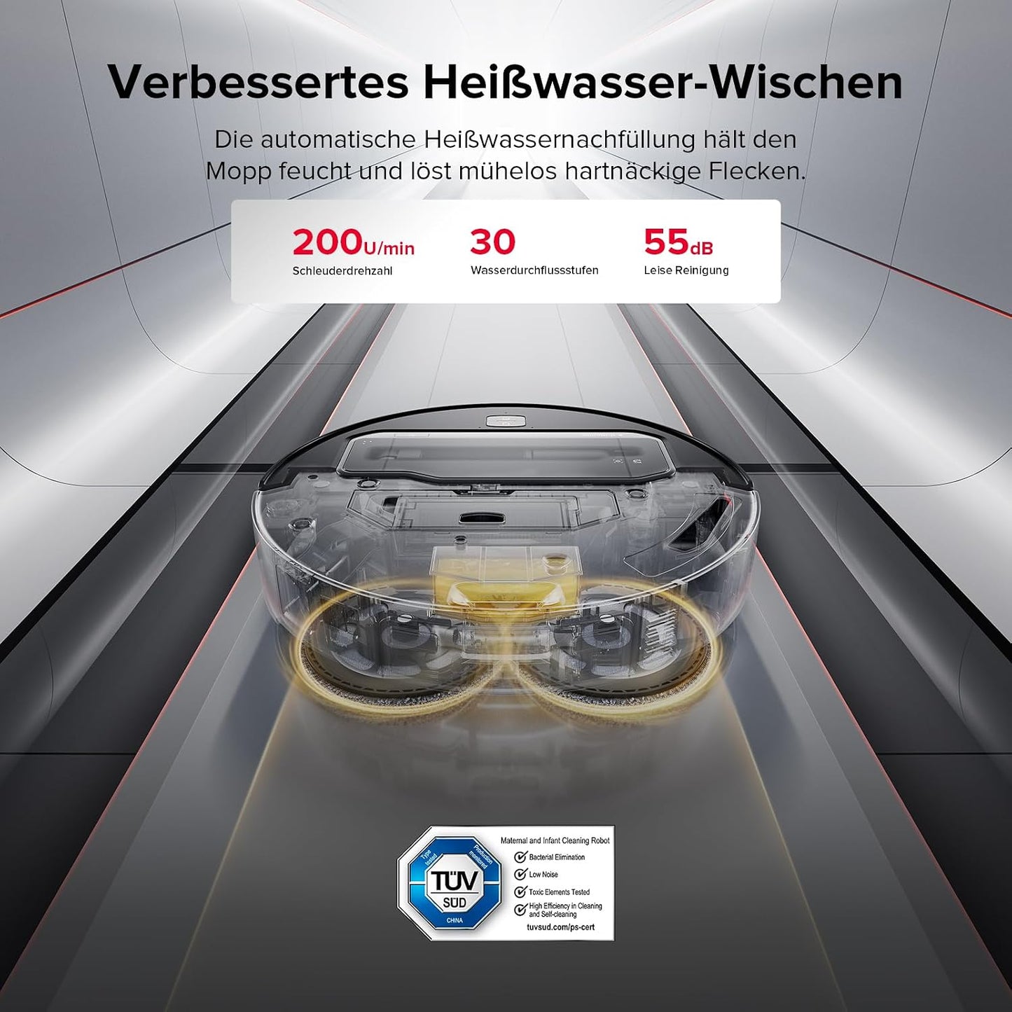 roborock Saros Z70 Saugroboter mit Wischfunktion, OmniGrip Arm, KI-gestützt
