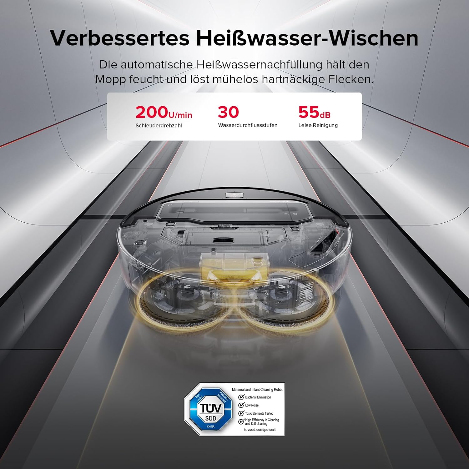 roborock Saros Z70 Saugroboter mit Wischfunktion, OmniGrip Arm, KI-gestützt