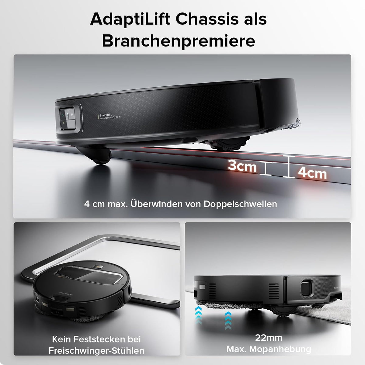 roborock Saros Z70 Saugroboter mit Wischfunktion, OmniGrip Arm, KI-gestützt
