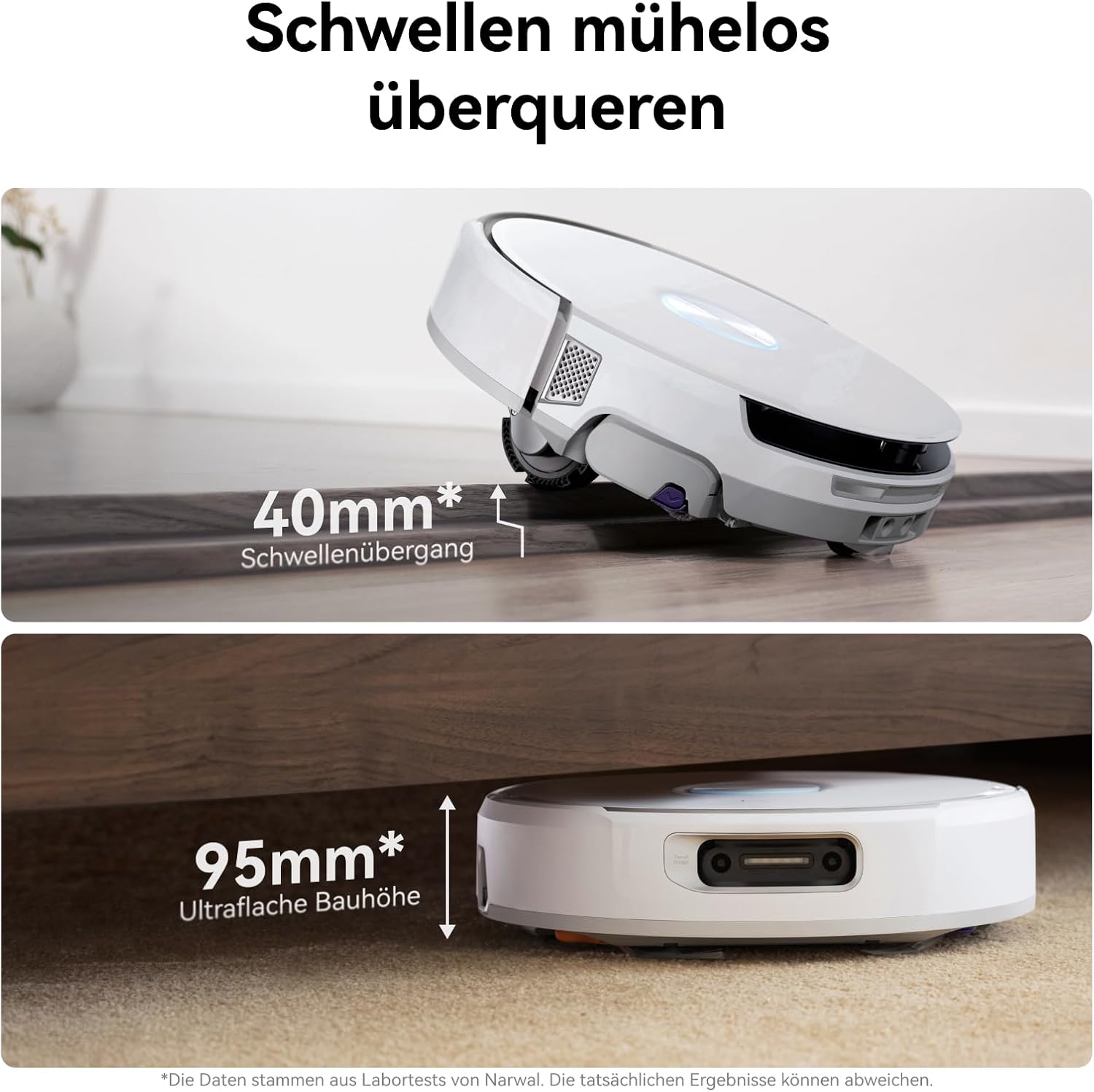 NARWAL Flow Saugroboter mit kompakter 28-cm-Basisstation und Track-Mopp