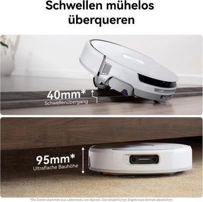 NARWAL Flow Saugroboter mit kompakter 28-cm-Basisstation und Track-Mopp