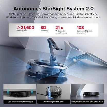 roborock Saros Z70 Saugroboter mit Wischfunktion, OmniGrip Arm, KI-gestützt