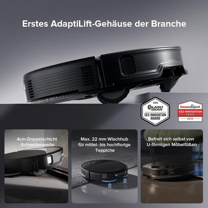roborock Saros 10R Set Saugroboter mit Wischfunktion&angebbarem Wischmopp