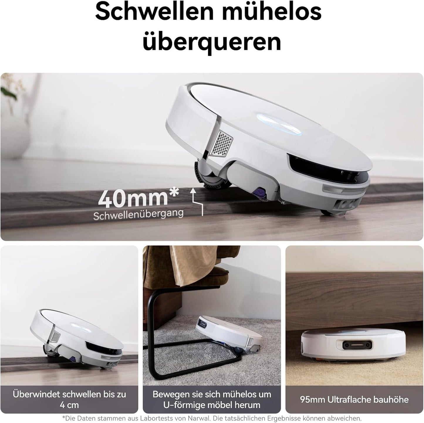 NARWAL Flow Roboterstaubsauger,Selbstreinigender Flow Wash Track-Wischmopp