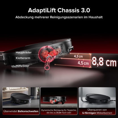 roborock Saros 20 Set Saugroboter mit Wischfunktion&angebbarem Wischmopp