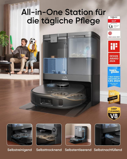eufy Saug- und Wischroboter X10 Pro Omni, Komplett, Schwarz