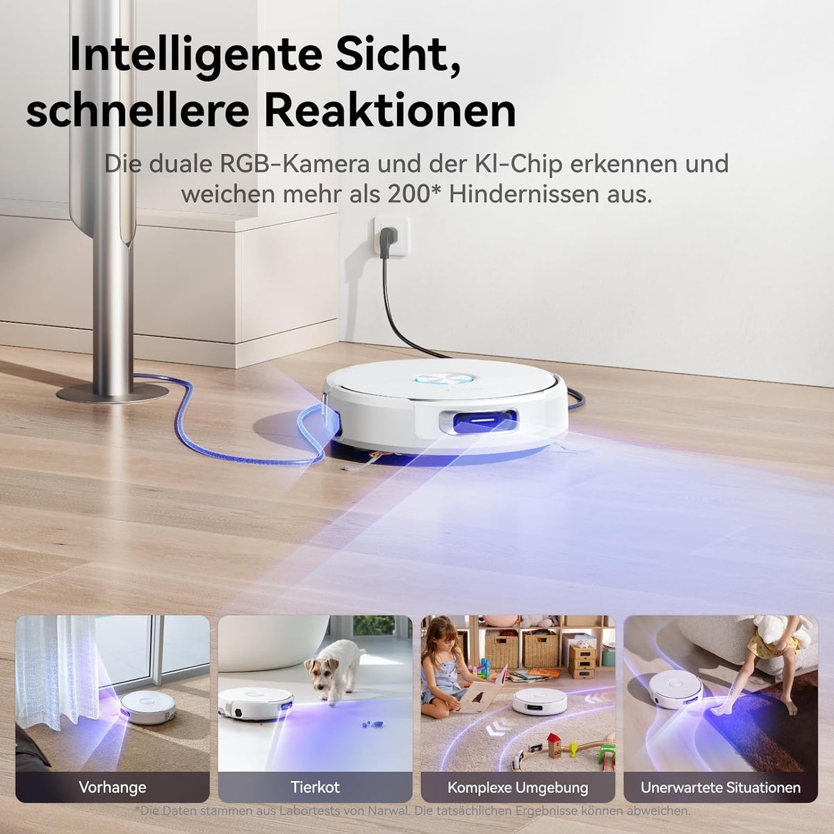 NARWAL Flow Roboterstaubsauger,Selbstreinigender Flow Wash Track-Wischmopp