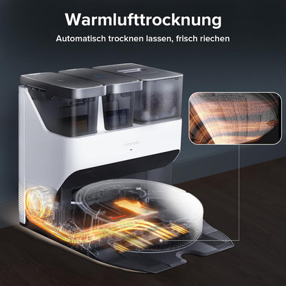 roborock S7 Max Ultra Saugroboter mit selbstentleerender/selbstwaschender/selbsttrocknender/selbstbefüllender/selbstreinigender Station (5500 Pa, aktive Hindernisvermeidung, App/Sprachsteuerung)