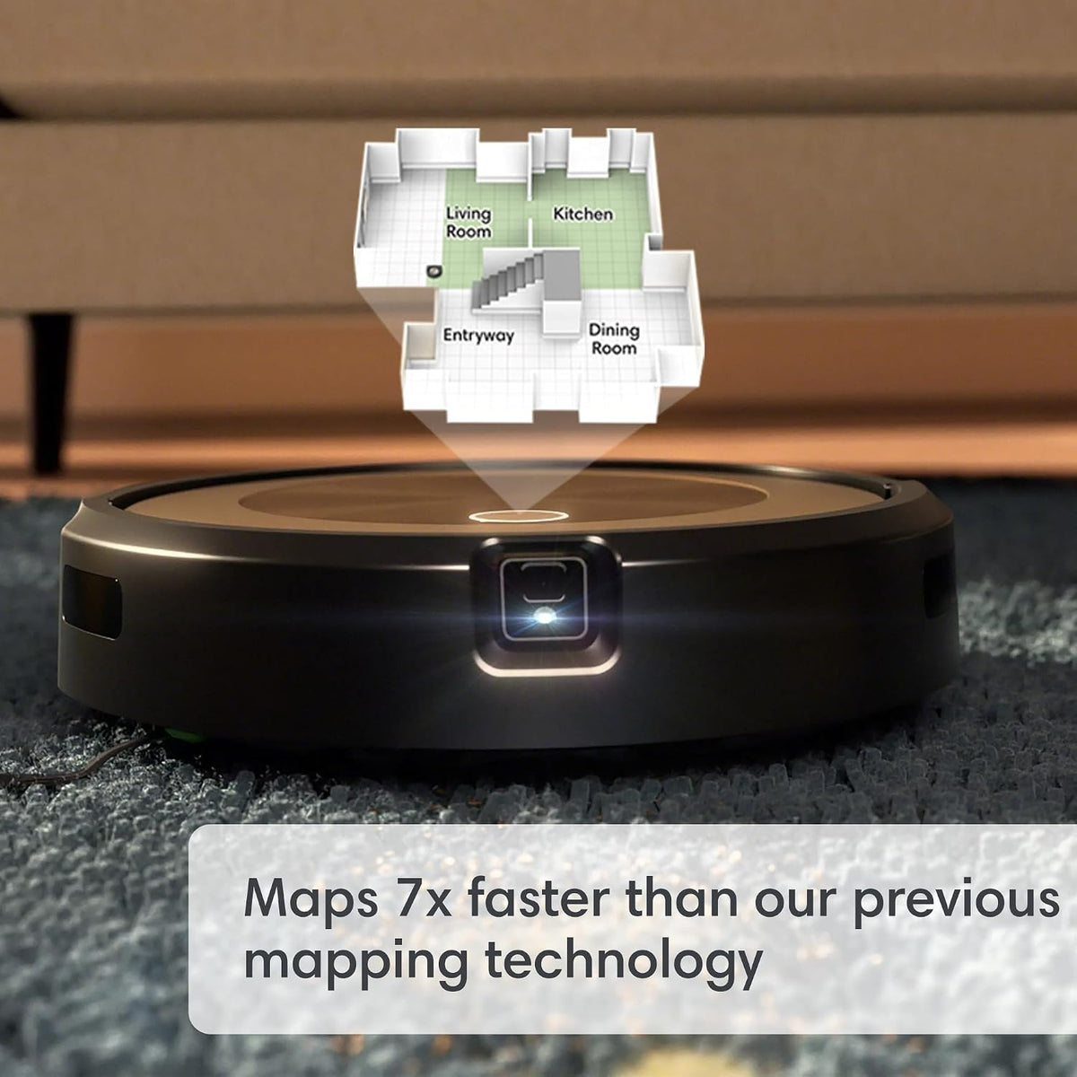 iRobot Roomba j9+ Selbstentleerender Saugroboter – leistungsstärkere Saugkraft, identifiziert und vermeidet Hindernisse wie Haustierabfälle, leert Sich für 60 Tage, am besten für Haushalte mit