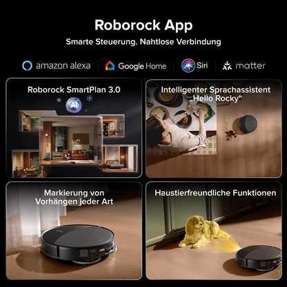 roborock Saros 20 Set Saugroboter mit Wischfunktion&angebbarem Wischmopp
